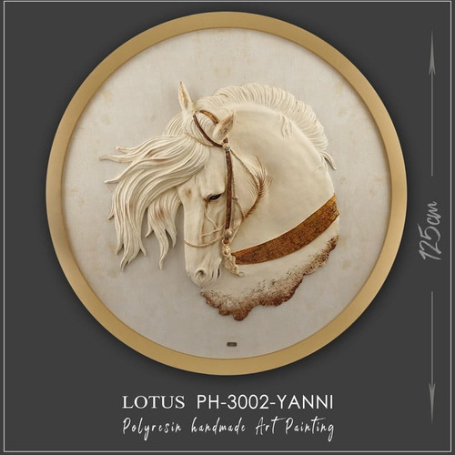 تابلو پلی رزین اسب لوتوس PH-3002-YANNI