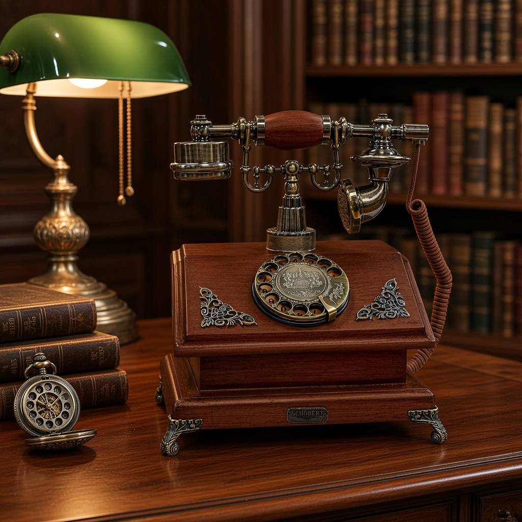تلفن  تمام چوب کلاسیک برند شوبرت schobert مدل ۴۴۵۱